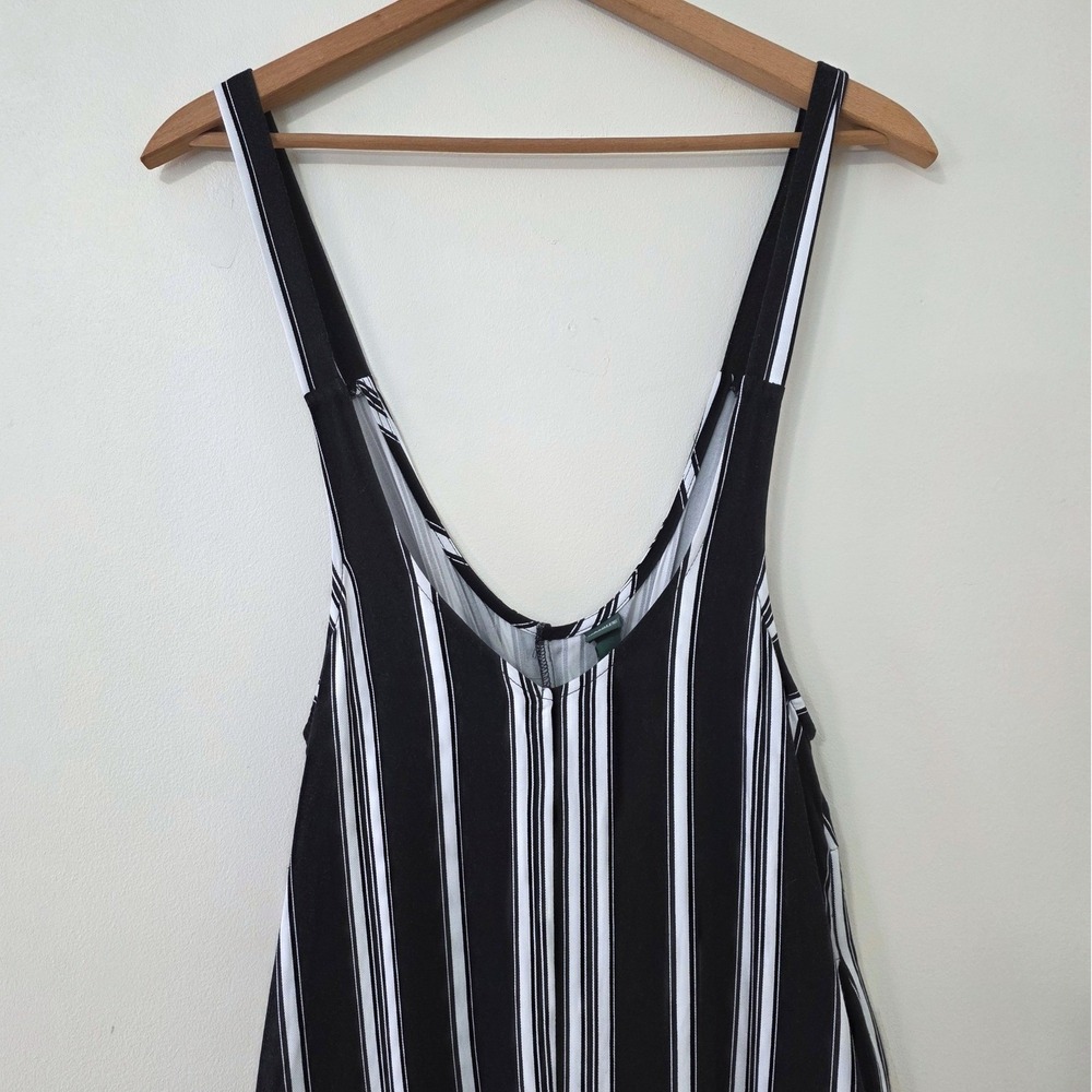 Wild Fable Wide Leg Striped Jumpsuit Sz M‎ Suspender Overall Twee Whimsy Boho - Picture 3 of 14